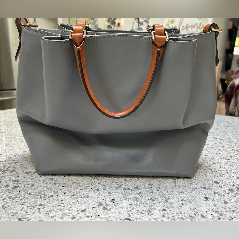 Dooney & Bourke LRG City Dawson Barlow Smooth Leather Tote Shoulder Bag Satchel - Picture 2 of 7